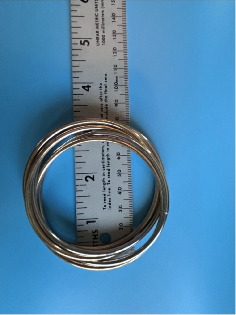 Bracelet Silver Tone Gold Tone Five Bangle Russian Rolling Set 9.4 In - Picture 4 of 4